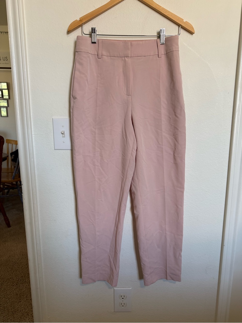 H&M Blush Pink Tailored Tapered Trousers